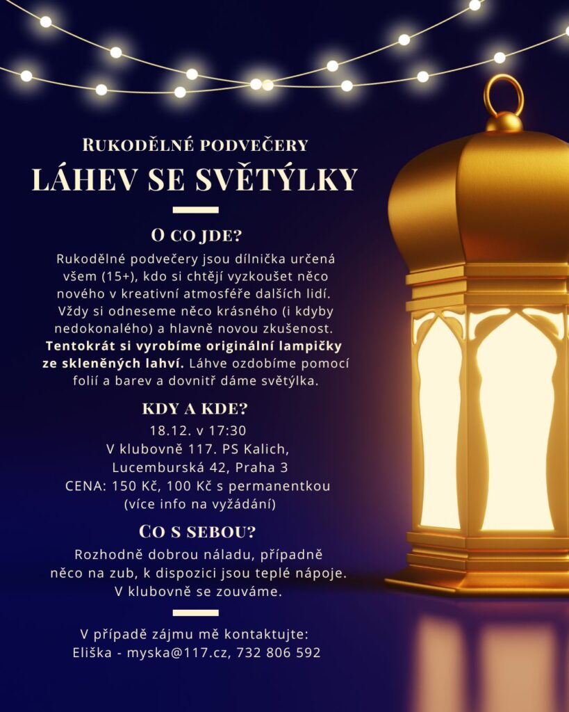 leták láhev se světýlky